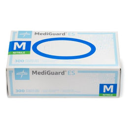 Medline Exam Glove MediGuard® ES Medium NonSterile Nitrile Standard Cuff Length Textured Fingertips Blue Not Rated - Case of 3000 - MG3002-CS