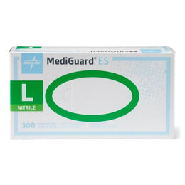 Medline Exam Glove MediGuard® ES Large NonSterile Nitrile Standard Cuff Length Textured Fingertips Blue Not Rated - Case of 3000 - MG3003-CS