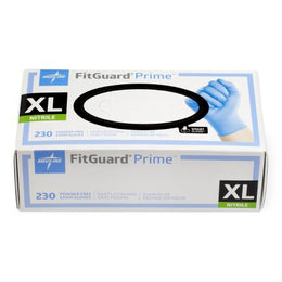 Medline Exam Glove FitGuard™ Select X-Large NonSterile Nitrile Standard Cuff Length Textured Fingertips Blue Chemo Tested - Case of 2300 - FG2604-CS
