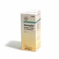 Siemens Reagent Test Strip Hemastix® Bilirubin, Blood, Glucose, Ketone, Leukocytes, Nitrite, pH, Protein, Specific Gravity, Urobilinogen For Urinalysis, in-vitro diagnostic use 50 per Bottle - Each - 10312568-EA