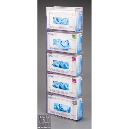 Poltex Inc Glove Box Holder Poltex Wall Mount 5-Boxes of Gloves Clear PETG - Each - 5GBST-W-EA