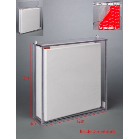 Poltex Inc Binder Holder with Lid Poltex® Clear Holds 1 Three Ring Binder Top Opening - Each - BINDRDUST-T-EA