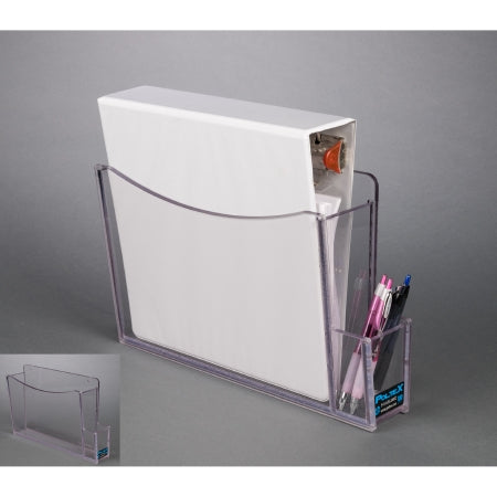 Poltex Inc Binder Holder with Pen Holder Poltex® Clear Holds 1 Thress Ring Binder Top Opening - Each - BINDRPEN-T-EA