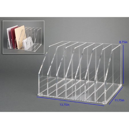 Poltex Inc File Holder Poltex 8-3/4 X 13-3/4 X 11-3/4 Inch Clear - Each - DECOFILEHLDR-EA