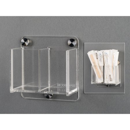 Poltex Inc Swab Holder Poltex® DECO Clear Acrylic Manual 2 Pocket Wall Mount - Each - DECOSWAB2-W-EA