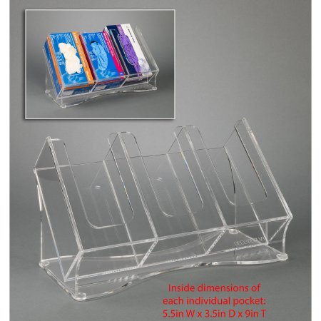 Poltex Inc Glove Box Holder Poltex Counter Top 3 Boxes of Gloves Clear 5-1/2 X 3-1/2 X 9 Inch PETG - Each - DECOTILTGLV3-EA