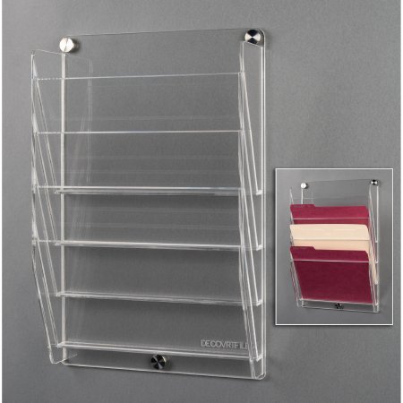 Poltex Inc File Holder Poltex® DECO 12-1/2 X 13-2/5 Inch Clear - Each - DECOVRTFILE4-W-EA
