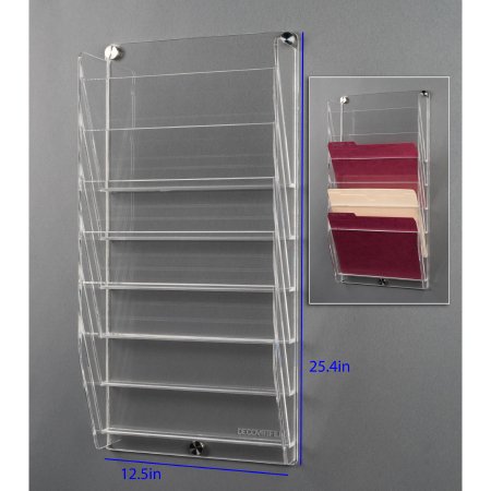 Poltex Inc File Holder Poltex® DECO 12-1/2 X 13-2/5 Inch Clear - Each - DECOVRTFILE6-W-EA