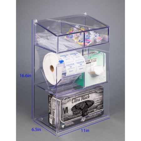 Poltex Inc Benchtop Organizer Poltex® DECO Clear Acrylic Manual Countertop - Each - GBKIMPARBIN-EA