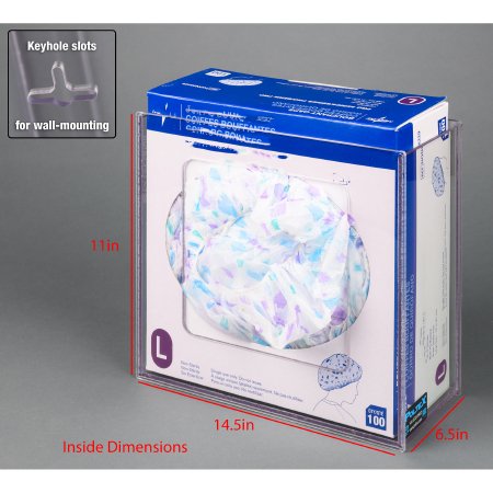 Poltex Inc Large PPE Box Dispenser Poltex Wall Mount Clear 11 X 14-1/2 X 6-1/2 Inch PETG - Each - LGPPEDISP-W-EA