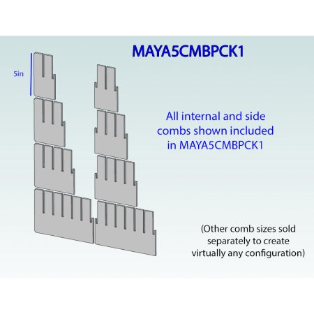 Poltex Inc Medical Cart Insert Organizer Poltex® Metro Basix, Alimed, Harloff, Detecto, CME MAYA, Lakeside, Sharn - Each - MAYA5CMBPCK1-EA