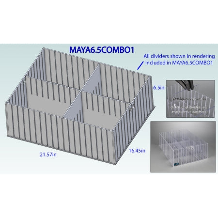 Poltex Inc Medical Cart Organizer Insert Poltex® Metro Basix Carts or Similar - Each - MAYA6.5COMBO1-EA