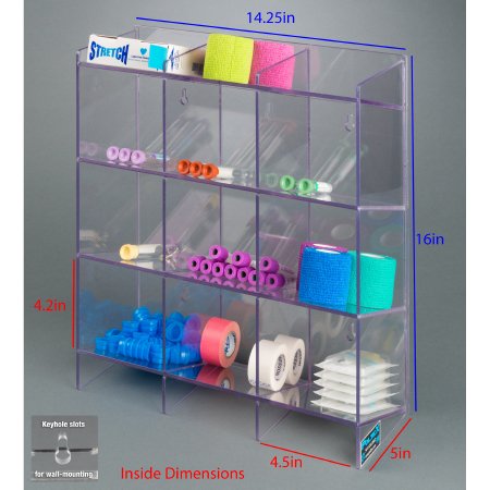 Poltex Inc Phlebotomy Organizer Poltex® Clear PETG 3 Column Countertop / Wall Mount - Each - PHLEB3-EA