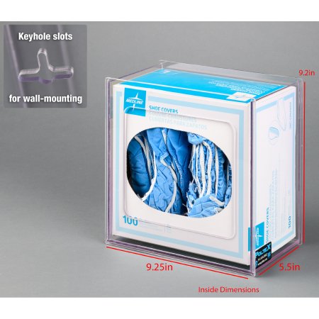 Poltex Inc Shoe Cover Dispenser Poltex Wall Mount 1 Box of Shoe Covers Clear 9.2 X 5-1/2 X 9-1/4 Inch PETG - Each - SHOECOV1-W-EA