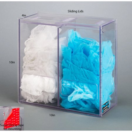Poltex Inc Bulk PPE Dispenser Poltex VHB Tape Two Types of Bulk PPE Clear 10 X 4 X 10 Inch PETG - Each - SPBLKPPE10-T-EA