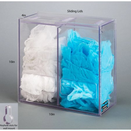 Poltex Inc Bulk PPE Dispenser Poltex Wall Mount Two Types of Bulk Covering Clear 10 X 4 X 10 Inch PETG - Each - SPBLKPPE10-W-EA