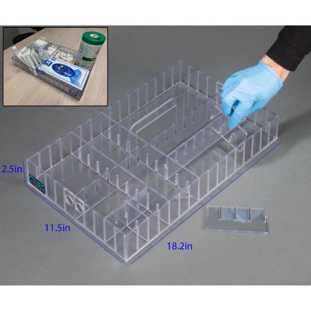 Poltex Inc Vaccine / Procedure Caddy Poltex® 2-1/2 X 11-1/2 X 18.2 Inch Polycarbonate - Each - VAXCADL-EA