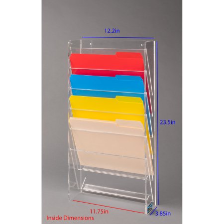 Poltex Inc File Holder Poltex® 11-3/4 X 12-1/5 X 23-1/2 Inch Clear - Each - VRTFILE6-EA