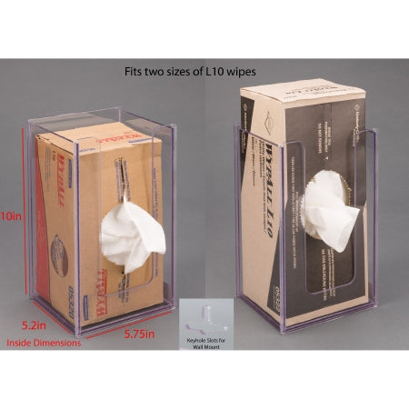 Poltex Inc Wipe Holder Poltex® Clear PETG Manual Wypall Wipes Wall Mount - Each - WYPL10-W-EA
