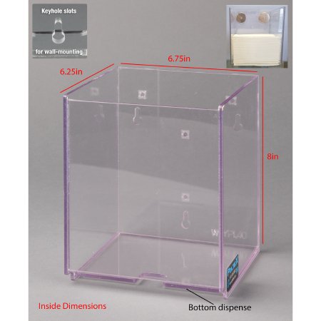 Poltex Inc Wipe Dispenser Poltex® Clear PETG Manual Wypall L40 1/4 Fold Wipes Wall Mount - Each - WYPL40BK-W-EA