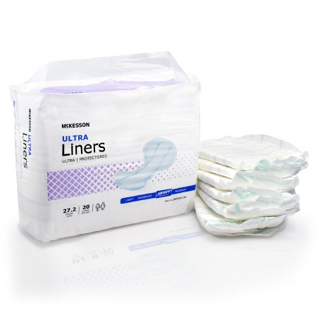 McKesson Incontinence Liner McKesson Ultra 27-1/5 Inch Length Heavy Absorbency Polymer Core One Size Fits Most - Bag of 20 - LINERHV-34-BG