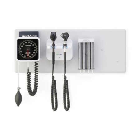 Welch Allyn Wall Transformer Green Series™ 777 Welch Allyn Green Series 777 Integrated Wall System with Coaxial LED Ophthalmoscope, MacroView Basic LED Otoscope, BP Aneroid, and Ear Specula Dispenser - Each - 777-SM2WAX-EA