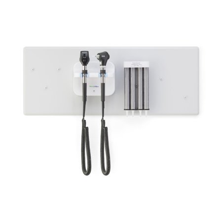 Welch Allyn Integrated Wall System Welch Allyn Welch Allyn Green Series 777 Integrated Wall System with Coaxial LED Ophthalmoscope, MacroView Basic LED Otoscope, and Ear Specula Dispenser - Each - 777-SM2WXX-EA