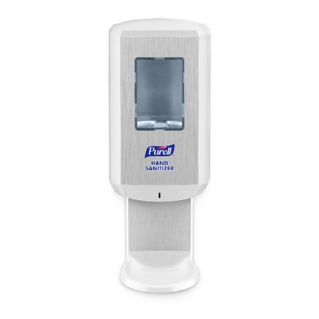 GOJO Hand Hygiene Dispenser PURELL® CS6 Chrome / White ABS Plastic Touch Free 1200 mL Wall Mount - Case of 1 - 6520-01-CS
