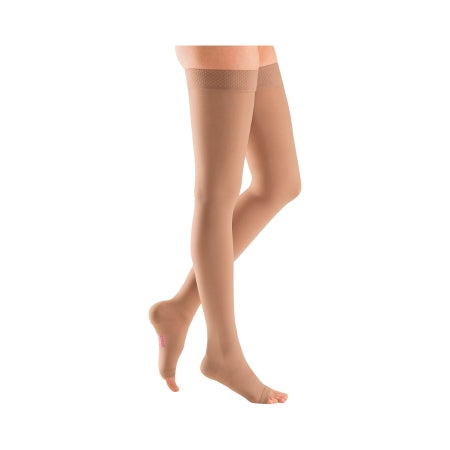 Mediusa Compression Stocking mediven plus Thigh High Size 7 Beige Open Toe - Pair - 10807-PR