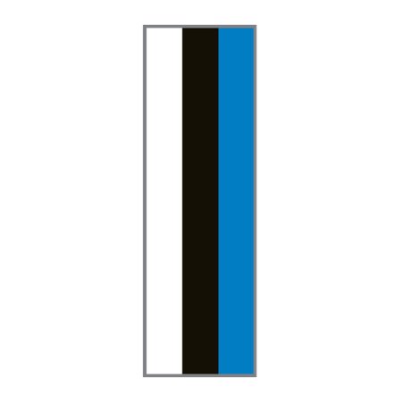 Steris Blank Instrument Tape Key Surgical® Colored Identification Tape Black / Blue / White Vinyl 1/4 Inch - Each - T330010902-EA