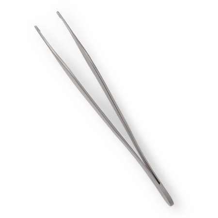 Medline Tissue Forceps Furst Adson-Brown 4-7/8 Inch Length Stainless Steel NonSterile NonLocking Serrated Thumb Handle Straight Serrated Tips with 7 X 7 Teeth - Each - MDS1018812F-EA