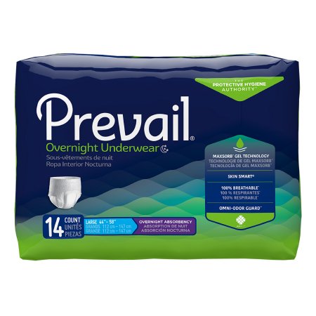 First Quality Unisex Adult Absorbent Underwear Prevail® Overnight Pull On with Tear Away Seams Large Disposable Heavy Absorbency - Case of 56 - PVX-513-CS