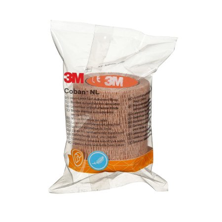 3M Cohesive Bandage 3M™ Coban™ NL 2 Inch X 2 Yard Self-Adherent Closure Tan NonSterile Standard Compression - Bag of 1 - 2082-1X-BG