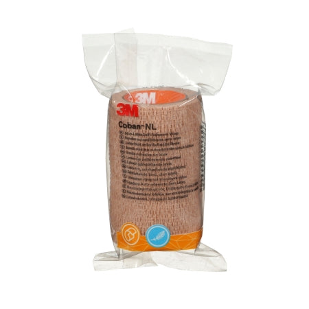 3M Cohesive Bandage 3M™ Coban™ NL 3 Inch X 2 Yard Self-Adherent Closure Tan NonSterile Standard Compression - Bag of 1 - 2083-1X-BG