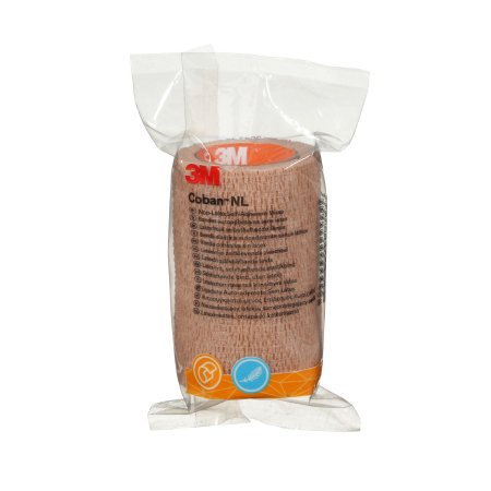 3M Cohesive Bandage 3M™ Coban™ NL 3 Inch X 2 Yard Self-Adherent Closure Tan NonSterile Standard Compression - Case of 24 - 2083-1X-CS