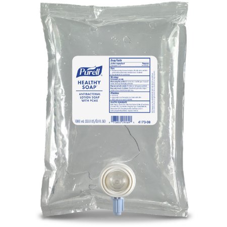 GOJO Antibacterial Soap Theraworx® Protect Advanced Hygiene for Hand & T-Zone Defense Lotion 1,000 mL Dispenser Refill Bag Scented - Case of 8 - 4173-08-CS