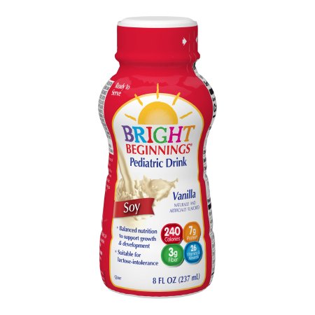 PBM Products Pediatric Oral Supplement Bright Beginnings® 8 oz. Bottle Liquid Soy Lactose Intolerance - Each - 3566312-EA