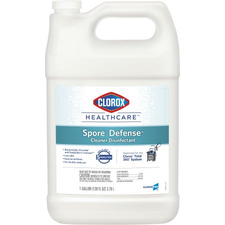 The Clorox Company Clorox Healthcare® Spore10 Defense™ Surface Disinfectant Cleaner Refill Sporicidal Manual Pour Liquid 1 gal. Jug Scented NonSterile - Case of 4 - 32122-CS