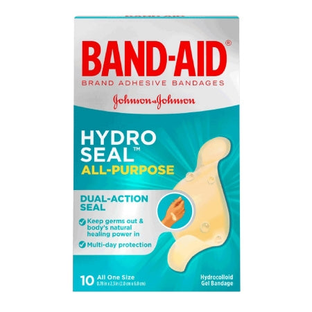 Johnson & Johnson Consumer Waterproof Adhesive Strip Band-Aid® Hydro Seal™ 1.1 X 2.1 Inch Hydrocolloid Gel Oval Tan Sterile - Case of 24 - 381371174195-CS