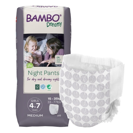 Abena North America Female Youth Training Pants Bambo® Dreamy Pull On with Tear Away Seams Size 4 to 7 Years Disposable Heavy Absorbency - Bag of 10 - 1000018874-BG