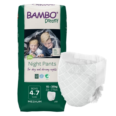 Abena North America Male Youth Training Pants Bambo® Dreamy Pull On with Tear Away Seams Size 4 to 7 Years Disposable Heavy Absorbency - Bag of 10 - 1000018875-BG