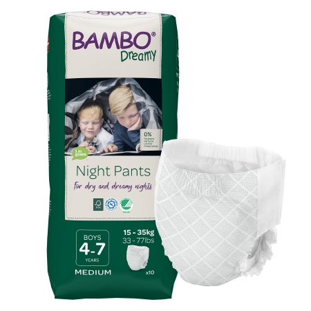 Abena North America Male Youth Training Pants Bambo® Dreamy Pull On with Tear Away Seams Size 4 to 7 Years Disposable Heavy Absorbency - Case of 60 - 1000018875-CS