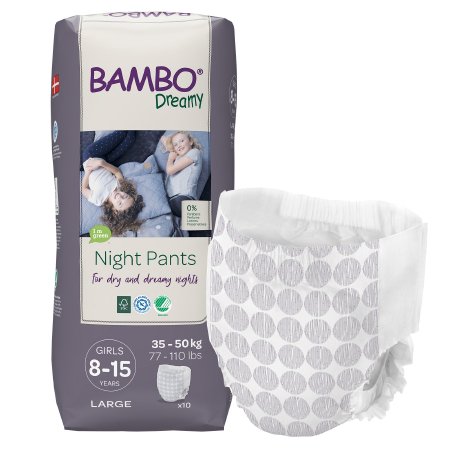 Abena North America Female Youth Training Pants Bambo® Dreamy Pull On with Tear Away Seams Size 8 to 15 Years Disposable Heavy Absorbency - Case of 60 - 1000018876-CS