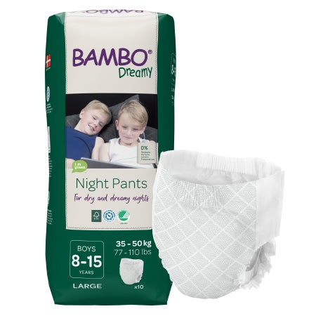 Abena North America Male Youth Training Pants Bambo® Dreamy Pull On with Tear Away Seams Size 8 to 15 Years Disposable Heavy Absorbency - Bag of 10 - 1000018877-BG