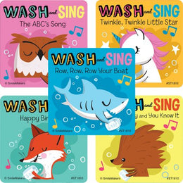 SmileMakers SmileMakers® 109 per Unit Hand Wash & Sing Sticker 2-1/2 Inch - Box of 100 - ST1810B-BX