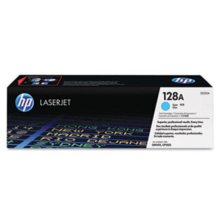 HP HP 128A, (CE321A) Cyan Original LaserJet Toner Cartridge - Each - HEW-CE321A-EA