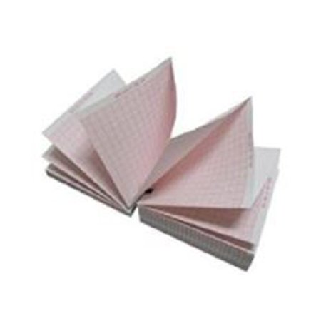 Print Media Diagnostic Recording Paper Print Media Chart Paper Fan Fold Red Grid - Case of 10 - 8925731-CS