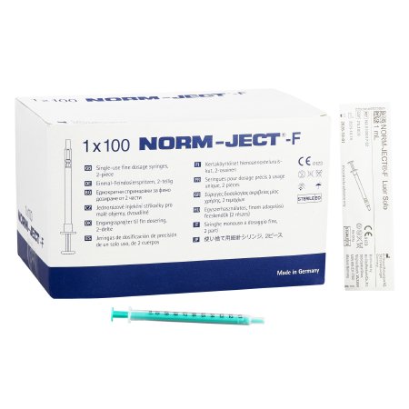 AirTite Products Tuberculin Syringe Norm-Ject® Luer Slip Tip Without Safety - Box of 100 - NJ-9166017-02-BX
