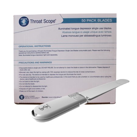 Florida Medical Sales Blades for TS or TS TelScope and Throat Scope Single Use Blade - Box of 50 - HH-TS102-BX