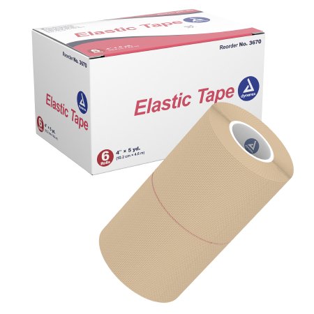 Dynarex Medical Tape Dynarex® Beige 4 Inch X 5 Yard Elastic NonSterile - Case of 36 - 3670-CS